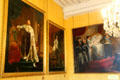 Paintings of royalty who occupied Chambord Chateau. Chambord, France.