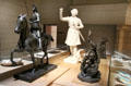 Collection of statues of Joan of Arc in Royal Lodgings museum at Château de Chinon. Chinon, France.