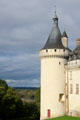 Pepperpot tower of Chaumont-Sur-Loire over Loire River. France.