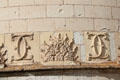 Charles II initials carved beside entrance at Chaumont-Sur-Loire. France.