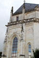 Chapel facade on courtyard of Chaumont-Sur-Loire. France.