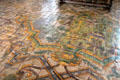 Majolica tile floor in Council Chamber at Chaumont-Sur-Loire. France.