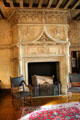 Dining room fireplace by Antoine Margotin at Chaumont-Sur-Loire. France