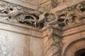 Carved birds & vines on dining room fireplace at Chaumont-Sur-Loire. France.