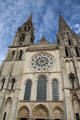Facade of Chartres Cathedral. Chartres, France.