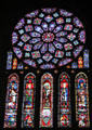 North transept rose window with Old Testament kings & prophets at Chartres Cathedral. Chartres, France.