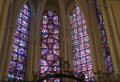 Life of St Cheron, St Stephen, & St Pantaleon stained glass windows at Chartres Cathedral. Chartres, France.