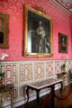 Gallery of family portraits at Cheverny Chateau. Cheverny, France.