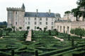 Villandry Chateau with highly ranked formal garden. Villandry, France