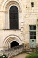 Romanesque doorways & windows at Fontevraud Abbey. Fontevraud, France.