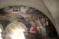 Ascension of Christ mural in Chapterhouse at Fontevraud Abbey. Fontevraud, France.