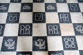 Floor tiles in Chapterhouse at Fontevraud Abbey. Fontevraud, France.