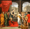Henry IV dressed as Salomon receives Marie de Médicis as Queen of Sheba paintings attrib. Jean Mosnier at Orleans Beaux Arts Museum. Orleans, France.