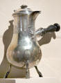 Silver coffee pot by Pierre IX Hanappier of Orleans, France at Orleans Beaux Arts Museum. Orleans, France.