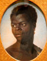 Pastel portrait of a young black by Maurice-Quentin de la Tour at Orleans Beaux Arts Museum. Orleans, France.