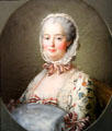 Portrait of Marquise de Pompadour, mistress of Louis XV by François-Hubert Drouais at Orleans Beaux Arts Museum. Orleans, France.