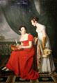 Portrait of wife of the artist & her sister by Henri-François Riesener at Orleans Beaux Arts Museum. Orleans, France.