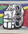 Detail of mosaic designed for Hanover Museum at Musée National Fernand Léger. Biot, France.