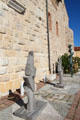 Sculpture garden outside Picasso Museum. Antibes, France.