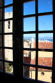 View of Antibes roof tops from window at Picasso Museum. Antibes, France.
