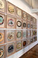 Ceramic plates display by Pablo Picasso at Picasso Museum. Antibes, France.