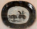 Ceramic plate with matador & bull by Pablo Picasso at Picasso Museum. Antibes, France.