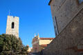 Church of the Immaculate Conception & medieval stone belfry. Antibes, France.