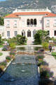 Water fountains in main garden at Villa Ephrussi de Rothschild. Saint Jean Cap Ferrat, France