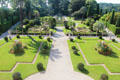 View of garden terrace from loggia at Villa Ephrussi de Rothschild. Saint Jean Cap Ferrat, France.