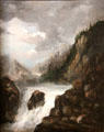 The Falls of Doubs painting by Gustave Courbet at Nice Fine Arts Museum. Nice, France.