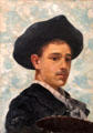 Young Gustav-Adolf Mossa's Portrait with Hat by his father Alexis Mossa at Nice Fine Arts Museum. Nice, France.