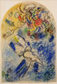 Creation of Man pastel & painting by Marc Chagall at Chagall Museum. Nice, France.