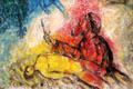 Detail of Sacrifice of Isaac painting by Marc Chagall at Chagall Museum. Nice, France.