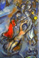 Detail of Jacob Wrestling with Angel painting by Marc Chagall at Chagall Museum. Nice, France.