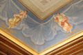 Frescos on vaulted ceiling in corner of main drawing room at Masséna Museum. Nice, France.