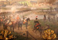 Fight at Bridge of Ebelsberg on May 3, 1809 from series of paintings of Marshal Masséna's military history by Paul-Louis-Narcisse Grolleron at Masséna Museum. Nice, France.