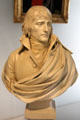 Bust of Napoleon Bonaparte in painted plaster by Charles-Louis Corbet at Masséna Museum. Nice, France.