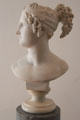 Marble bust of Princess Pauline Borghese sister of Napoleon, in style of Antonio Canova at Masséna Museum. Nice, France.