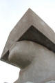 Detail of chin of Squared Head Building at north end of Paillon Promenade. Nice, France.