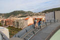 Hills above Nice viewed from roof top of Musée d'Art moderne et d'Art Contemporain. Nice, France