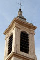Top of tower of Cathedral of Saint Reparté in Place Rossetti in Old Nice. Nice, France.