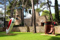 Miró & Caro sculptures in front of Fondation Maeght. St Paul de Vence, France.