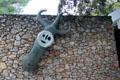 Miró sculpted face in Miró Labyrinth at Fondation Maeght. St Paul de Vence, France.