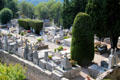 Cemetery with Marc Chagall's grave. St Paul de Vence, France.