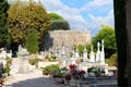 Cemetery below town ramparts. St Paul de Vence, France.