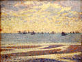 Boats at Sea painting by Theodore Van Rysselberghe at Museum of the Annonciade. St Tropez, France.