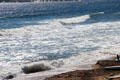 Gulf of St. Tropez with breaking waves. Sainte-Maxime, France.