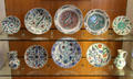 Ottoman Turkish ceramic plates at Beaux-Arts Museum. Lyon, France.