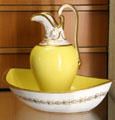 Porcelain pitcher & basin by Porcelaine de Paris at Beaux-Arts Museum. Lyon, France.