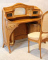 Art nouveau desk & chair from Guimard Hotel by Hector Guimard at Beaux-Arts Museum. Lyon, France.